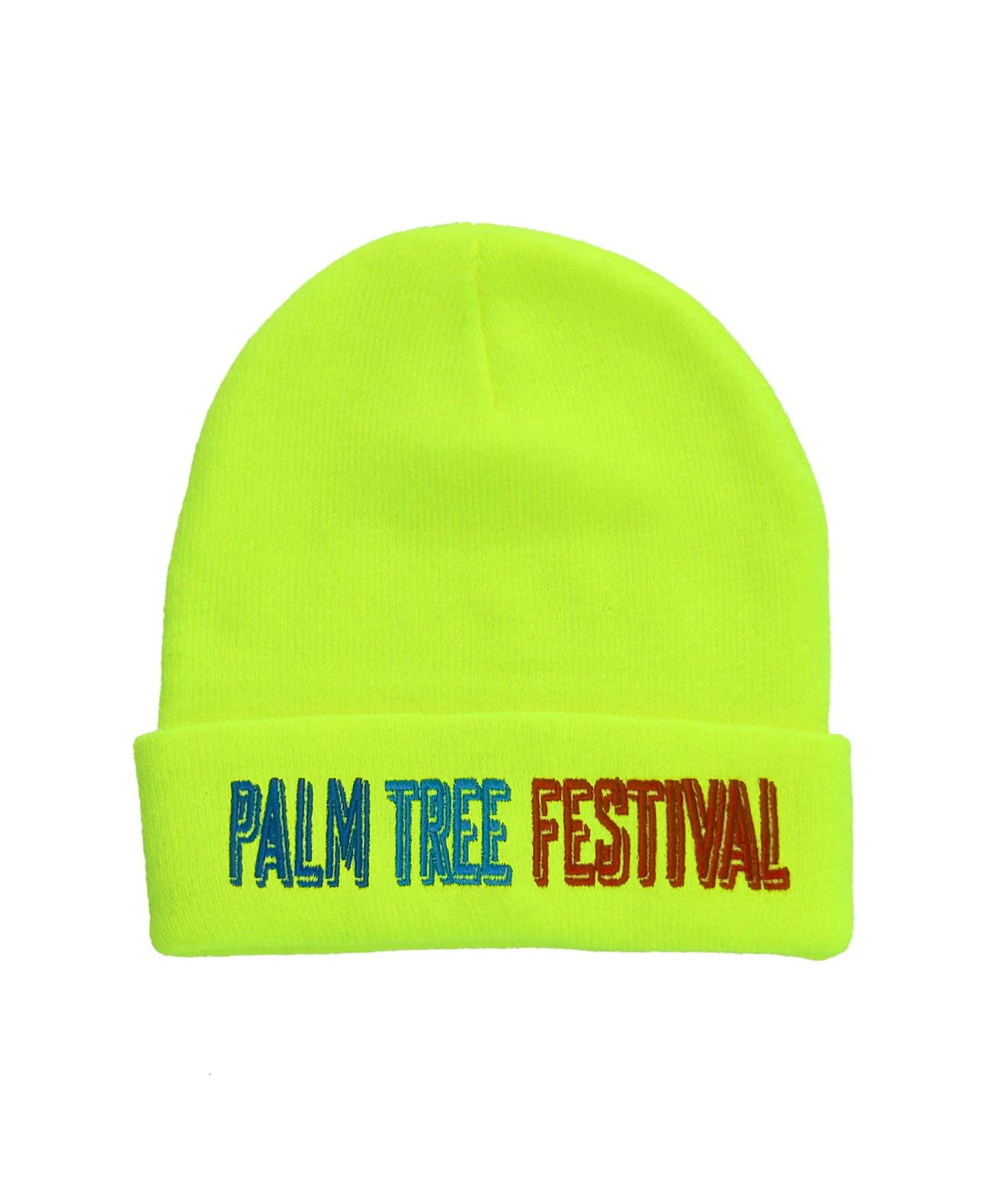 PALM TREE FESTIVAL ASPEN 2023 BEANIE - NEON YELLOW Aviator Nation 