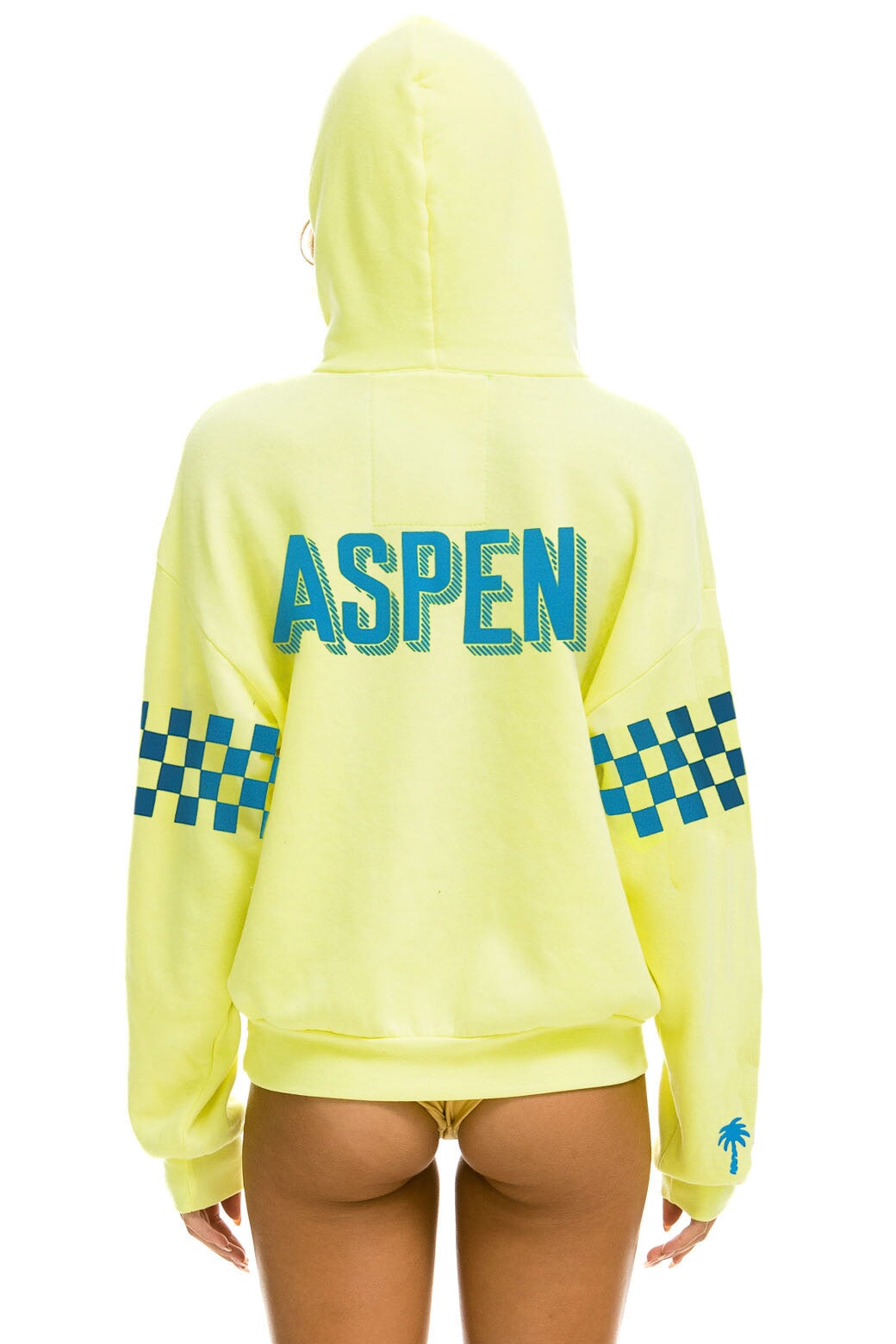 PALM TREE FESTIVAL ASPEN 2023 PULLOVER HOODIE RELAXED - NEON YELLOW Aviator Nation 