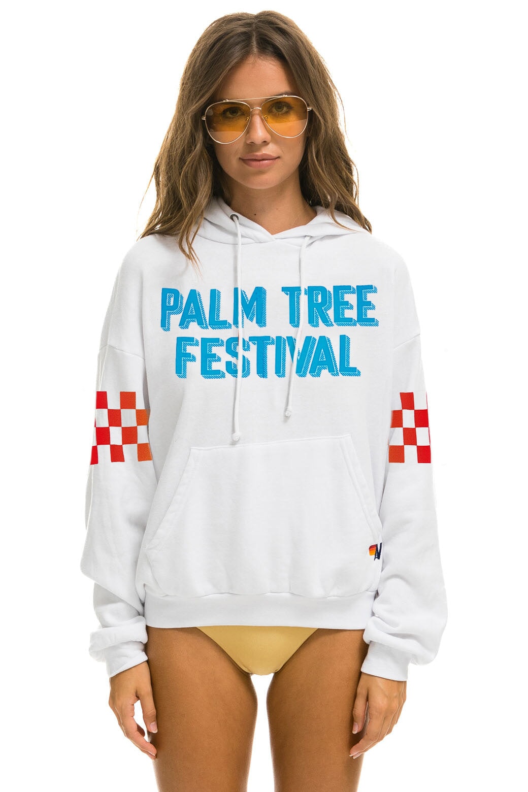 PALM TREE FESTIVAL ASPEN 2023 PULLOVER HOODIE RELAXED - WHITE Aviator Nation 