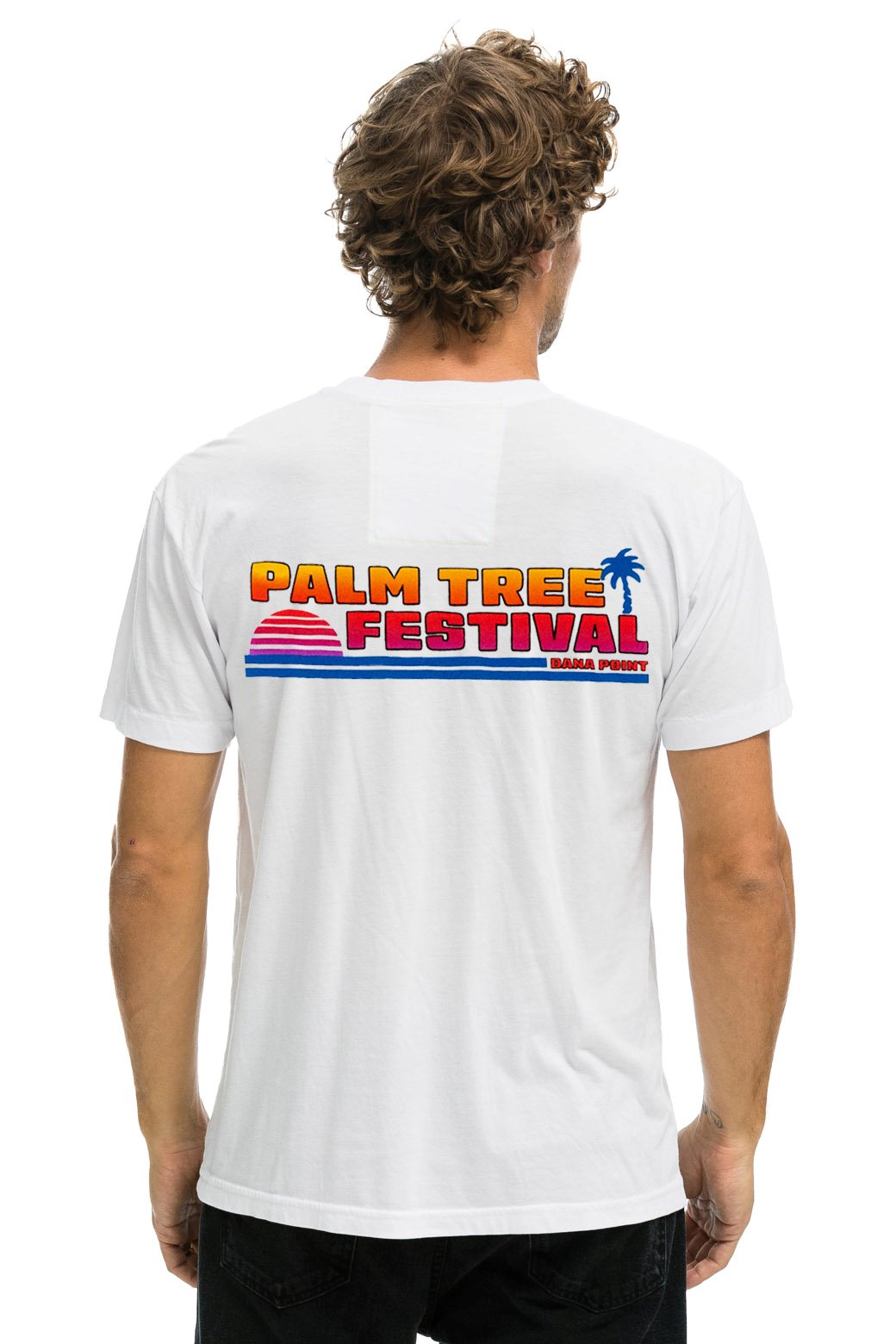 PALM TREE FESTIVAL DANA POINT 2023 TEE - WHITE Aviator Nation 