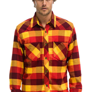 PLAID FLANNEL WESTERN SHIRT - SURFY PLAID Tees Aviator Nation 