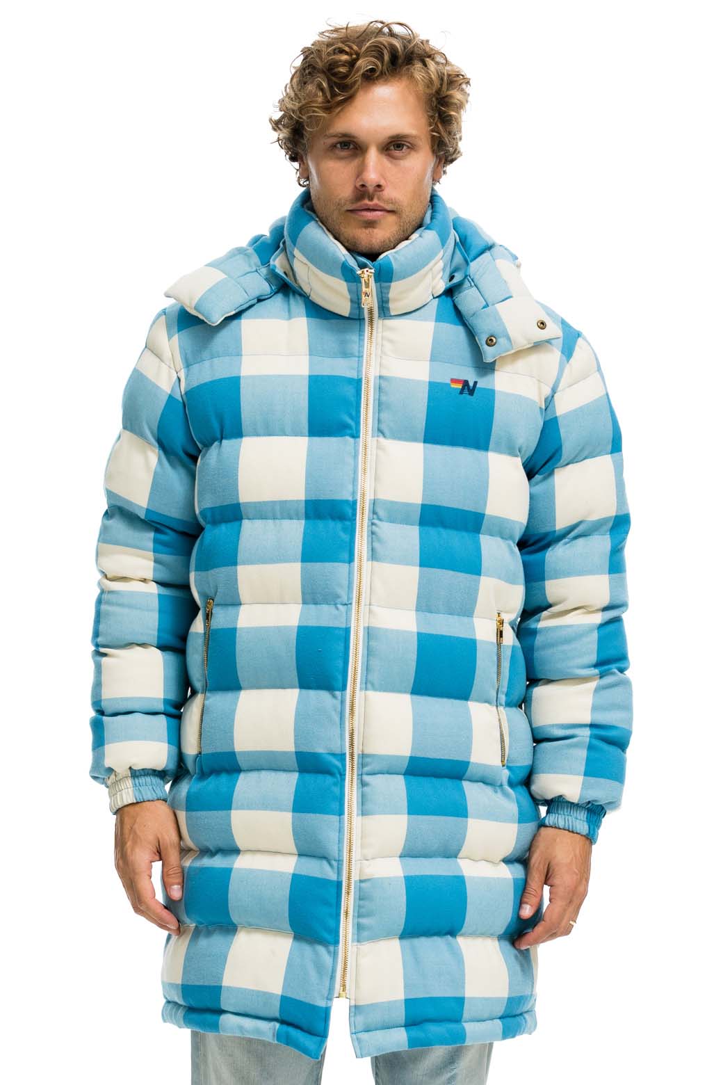 PLAID UNISEX LONG TREKKER JACKET - HAYDEN PLAID Jacket Aviator Nation 