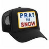 PRAY FOR SNOW VINTAGE TRUCKER HAT HATS Aviator Nation BLACK 