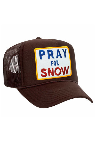 PRAY FOR SNOW VINTAGE TRUCKER HAT