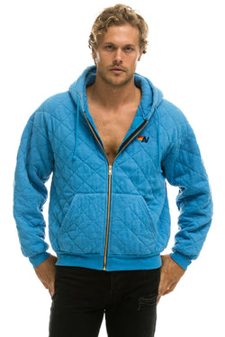 QUILTED ZIP HOODIE RELAXED - OCEAN Hoodie Aviator Nation 
