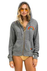 RAINBOW EMBROIDERY HOODIE - HEATHER GREY Hoodie Aviator Nation 