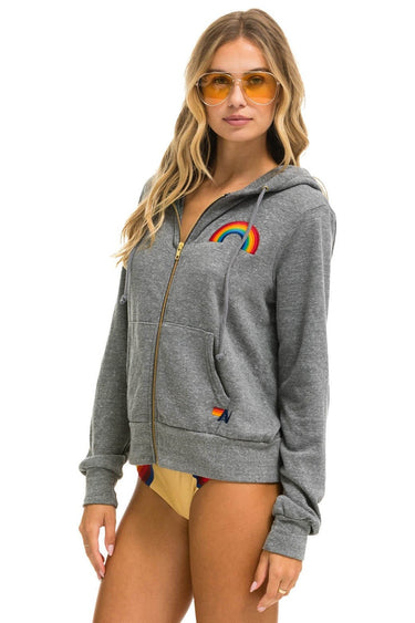 RAINBOW EMBROIDERY HOODIE - HEATHER GREY Hoodie Aviator Nation 