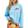 RAINBOW EMBROIDERY RELAXED CREW SWEATSHIRT - SKY Sweatshirt Aviator Nation 