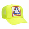 RECYCLE TRUCKER HAT HATS Aviator Nation OS NEON YELLOW 