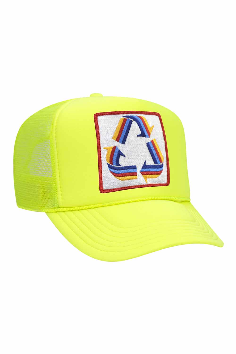 RECYCLE TRUCKER HAT HATS Aviator Nation OS NEON YELLOW 