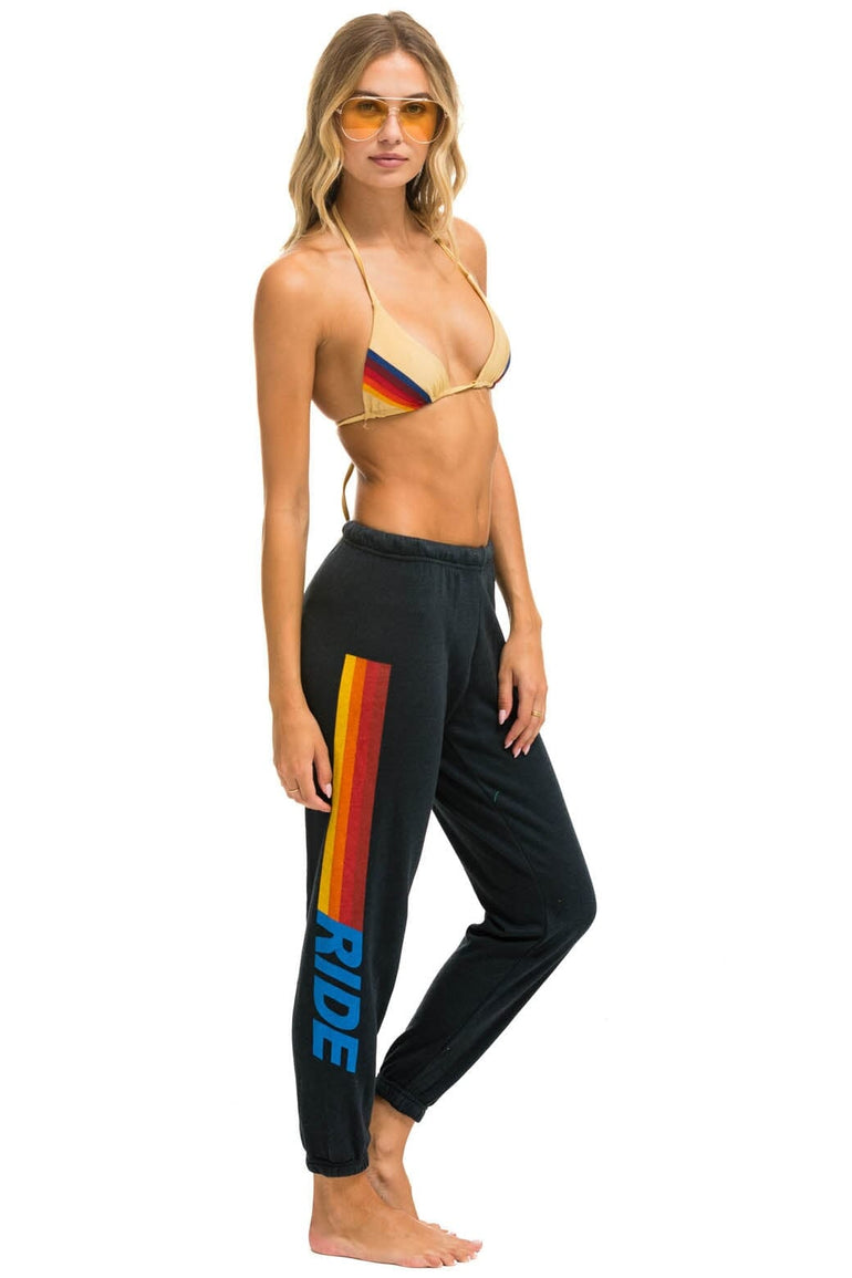 RIDE LOGO SWEATPANTS - CHARCOAL Women's Sweatpants Aviator Nation 