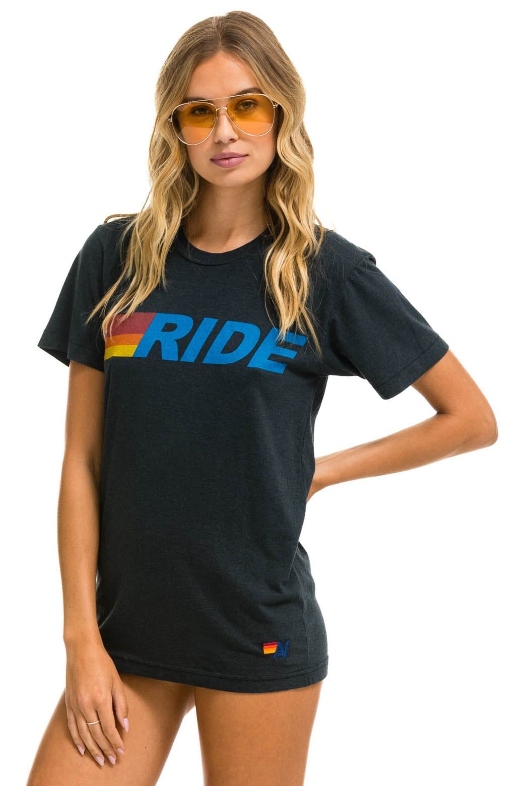 RIDE LOGO TEE - CHARCOAL Tees Aviator Nation 