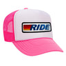 RIDE LOGO - VINTAGE LOW RISE TRUCKER HATS Aviator Nation NPNKWHTNPNKWHT 