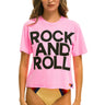 ROCK AND ROLL BOYFRIEND TEE - NEON PINK Boyfriend Tee Aviator Nation 