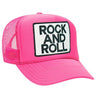 ROCK & ROLL VINTAGE TRUCKER HAT HATS Aviator Nation OS NEON PINK 