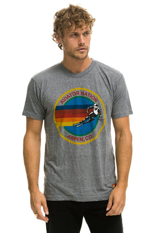 SIGNATURE ASPEN TEE - HEATHER GREY Tees Aviator Nation 