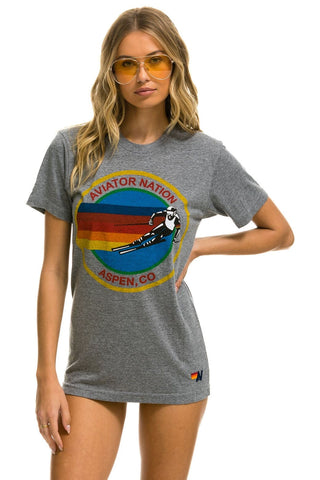 SIGNATURE ASPEN TEE - HEATHER GREY Tees Aviator Nation 