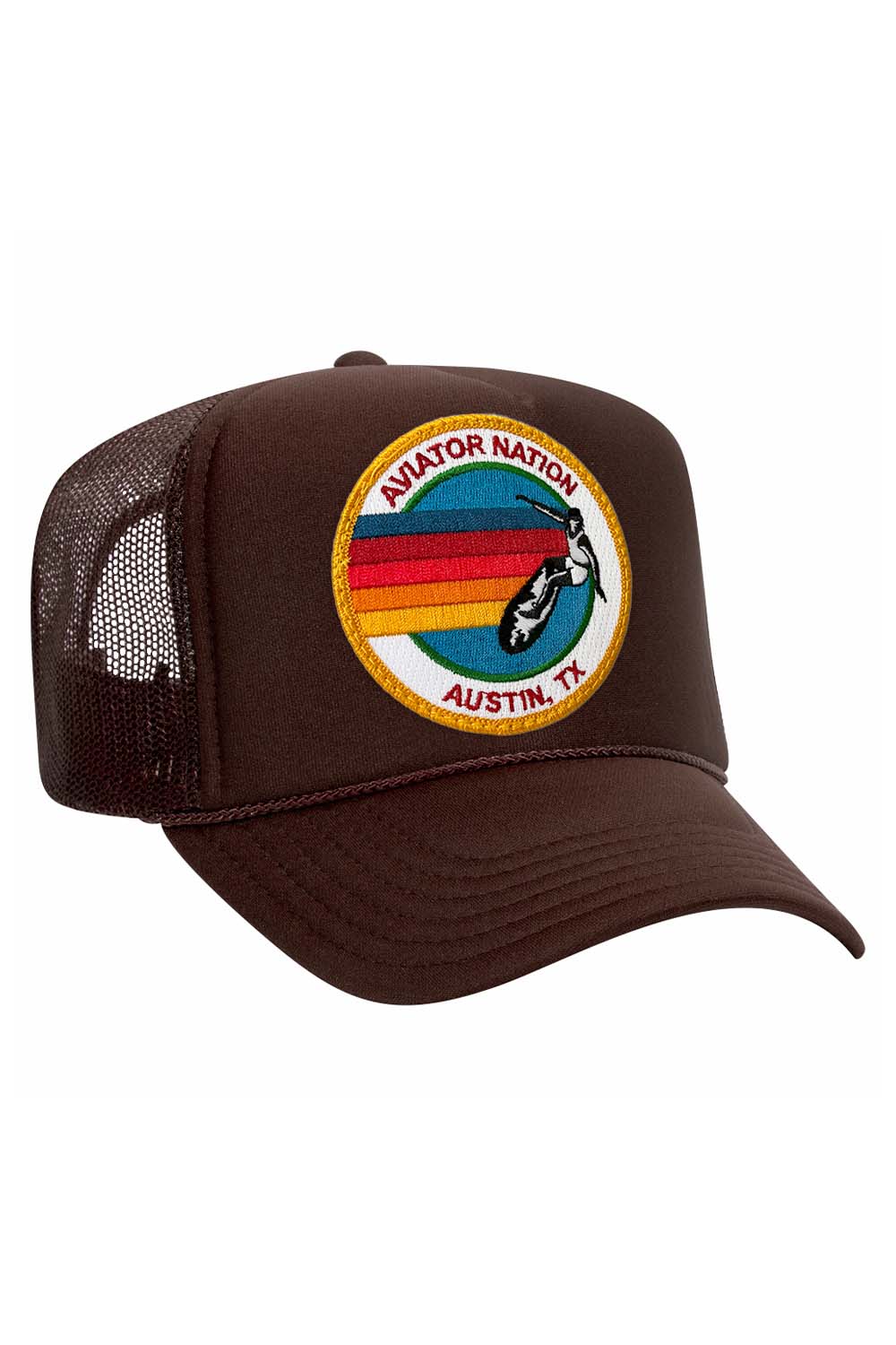 SIGNATURE AUSTIN TRUCKER HAT HATS Aviator Nation BROWN 