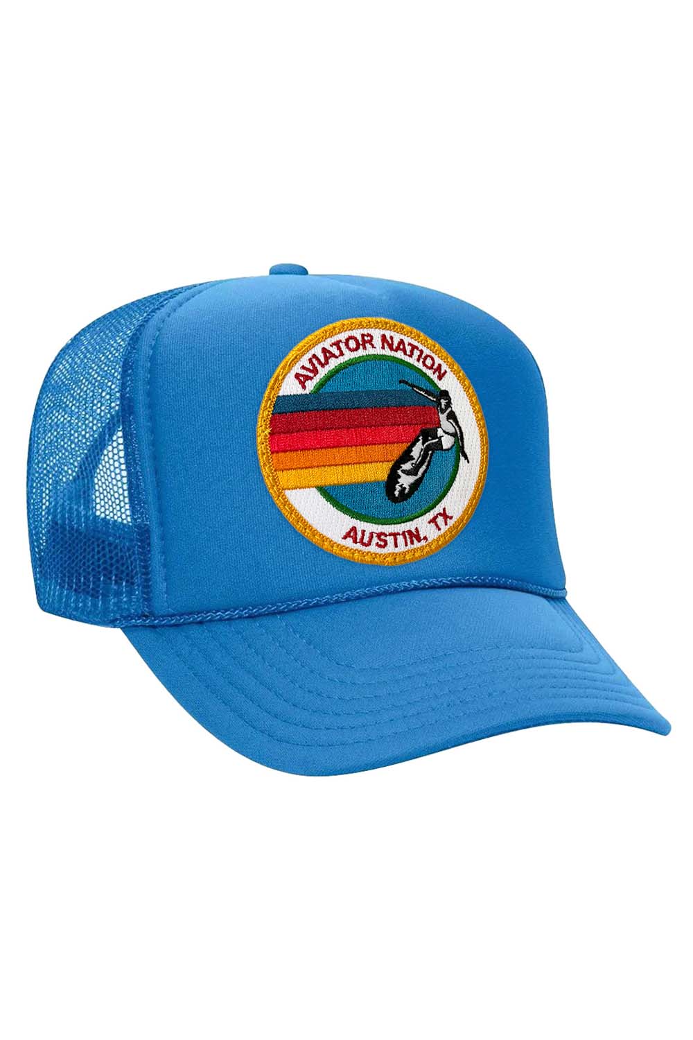SIGNATURE AUSTIN TRUCKER HAT HATS Aviator Nation LIGHT BLUE 