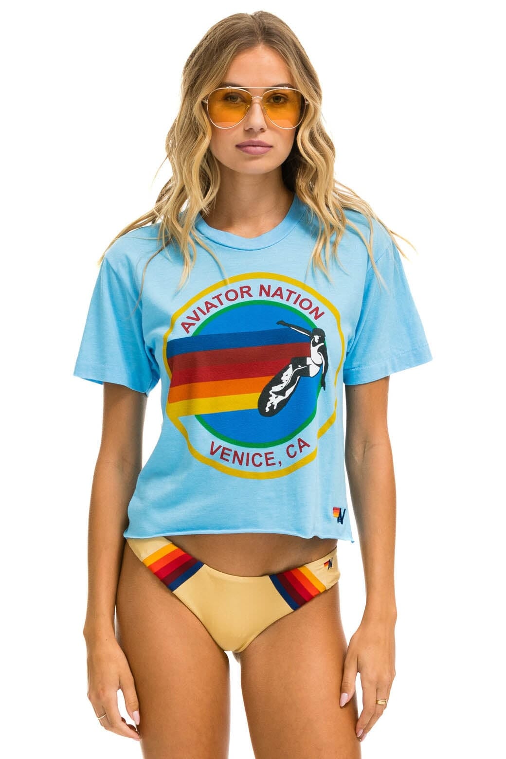 SIGNATURE BOYFRIEND TEE - SKY Boyfriend Tee Aviator Nation 