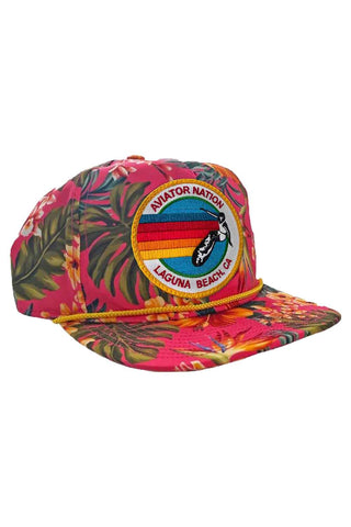 SIGNATURE LB - VINTAGE SAFARI TWILL LOW RISE TRUCKER HATS Aviator Nation PINK 
