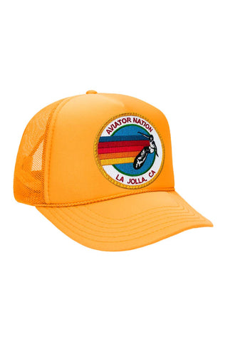 SIGNATURE LJ - KIDS VINTAGE FOAM TRUCKER Kid's Hat Aviator Nation OS GOLD 