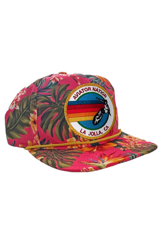 SIGNATURE LJ - VINTAGE SAFARI TWILL LOW RISE TRUCKER HATS Aviator Nation PINK 