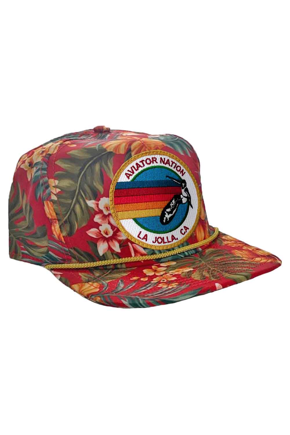 SIGNATURE LJ - VINTAGE SAFARI TWILL LOW RISE TRUCKER HATS Aviator Nation RED 