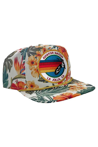 SIGNATURE LJ - VINTAGE SAFARI TWILL LOW RISE TRUCKER HATS Aviator Nation WHITE 