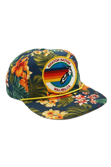 SIGNATURE MALIBU VINTAGE SAFARI TWILL LOW-RISE TRUCKER HATS Aviator Nation Navy 