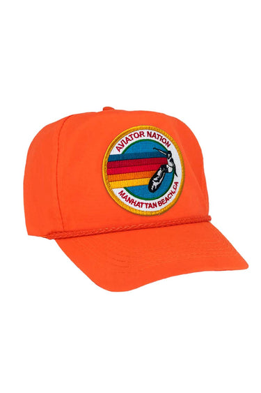 SIGNATURE MANHATTAN BEACH VINTAGE NYLON TRUCKER HAT HATS Aviator Nation 