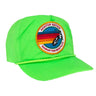 SIGNATURE MANHATTAN BEACH VINTAGE NYLON TRUCKER HAT HATS Aviator Nation NEON GREEN 