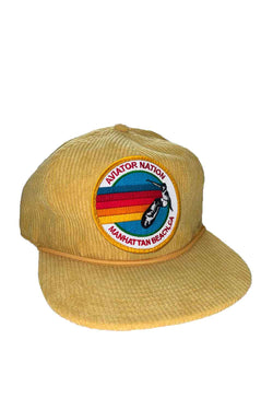 SIGNATURE MB - VINTAGE CORDUROY TRUCKER HATS Aviator Nation GOLD 