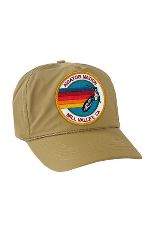 SIGNATURE MILL VALLEY VINTAGE NYLON TRUCKER HAT HATS Aviator Nation KHAKI 
