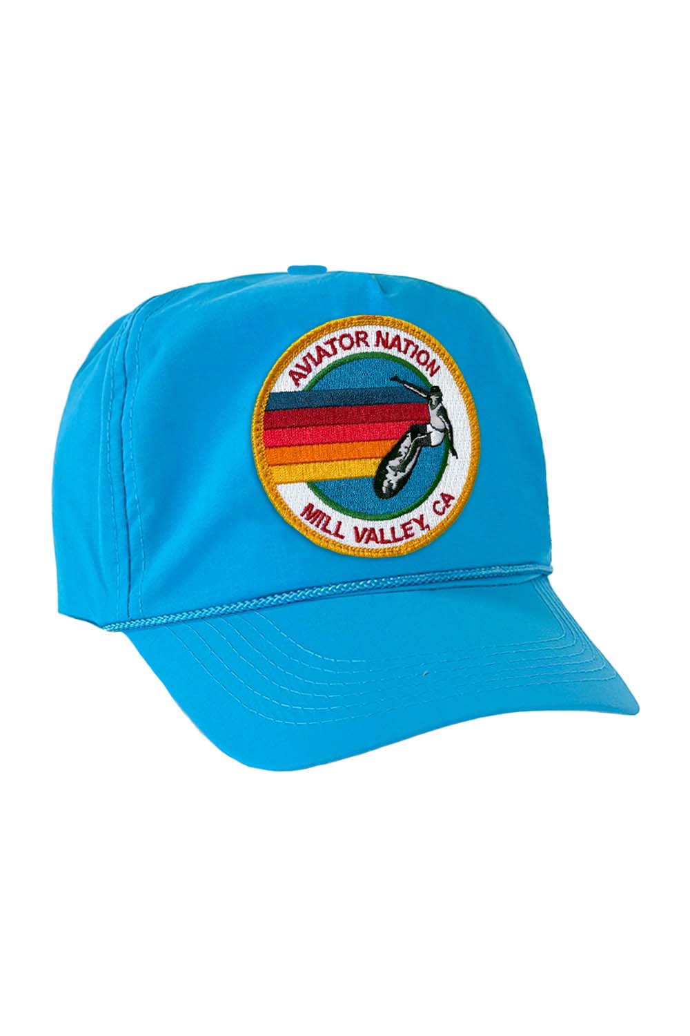 SIGNATURE MILL VALLEY VINTAGE NYLON TRUCKER HAT HATS Aviator Nation LIGHT BLUE 