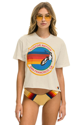 SIGNATURE SF BOYFRIEND TEE - VINTAGE WHITE Boyfriend Tee Aviator Nation 