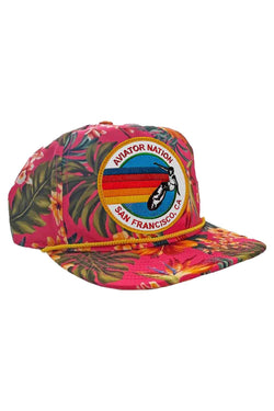 SIGNATURE SF - VINTAGE SAFARI TWILL LOW RISE TRUCKER HATS Aviator Nation PINK 