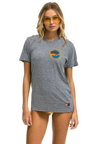 SIGNATURE SMALL CIRCLE LOGO TEE - HEATHER GREY Tees Aviator Nation 