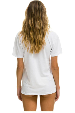 SIGNATURE SMALL VENICE CIRCLE TEE - WHITE Tees Aviator Nation 