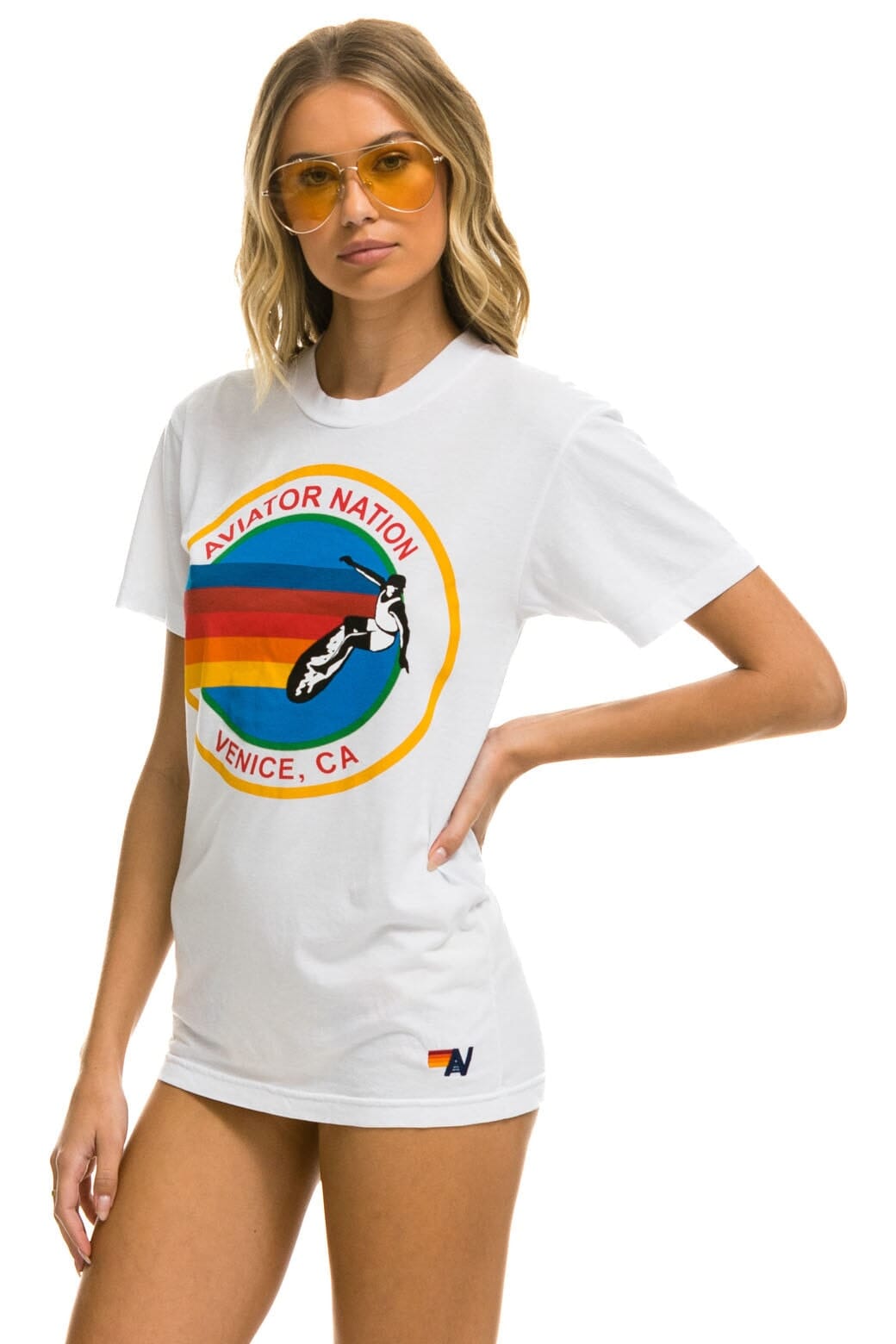 SIGNATURE TEE - WHITE Tees Aviator Nation 