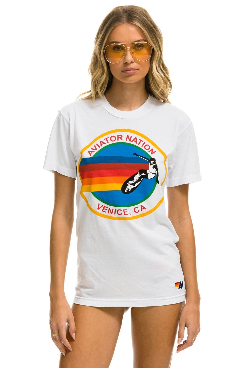 SIGNATURE TEE - WHITE Tees Aviator Nation 