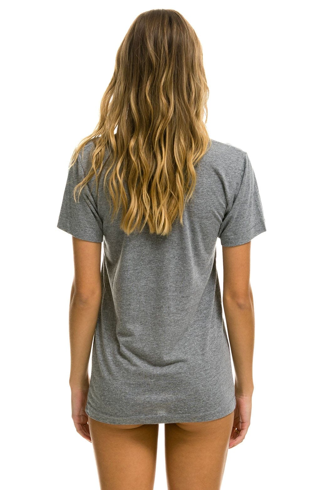 SIGNATURE TEXAS SMALL LOGO TEE - HEATHER GREY Tees Aviator Nation 