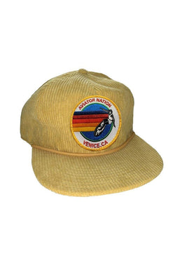 SIGNATURE VENICE - VINTAGE CORDUROY TRUCKER HAT HATS Aviator Nation GOLD 