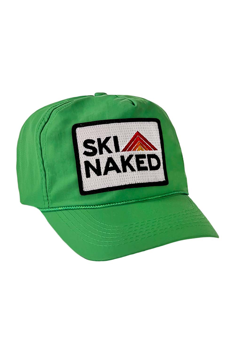 SKI NAKED - VINTAGE NYLON TRUCKER HAT HATS Aviator Nation KELLY GREEN 