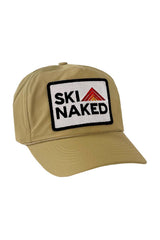 SKI NAKED - VINTAGE NYLON TRUCKER HAT HATS Aviator Nation KHAKI 