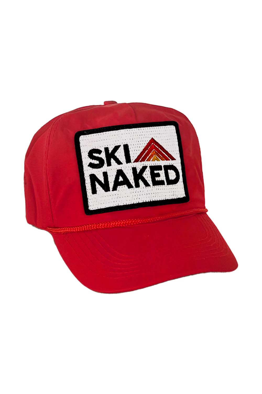 SKI NAKED - VINTAGE NYLON TRUCKER HAT HATS Aviator Nation RED 