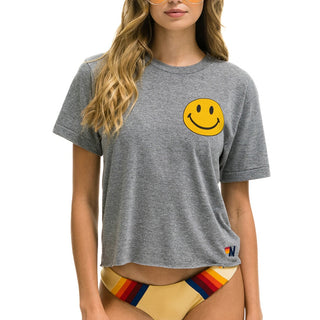 SMILEY 2 BOYFRIEND TEE - HEATHER Boyfriend Tee Aviator Nation 