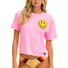 SMILEY 2 BOYFRIEND TEE - NEON PINK Boyfriend Tee Aviator Nation 