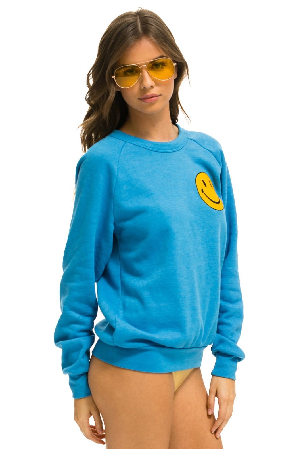 SMILEY CREW SWEATSHIRT OCEAN