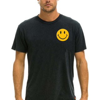 SMILEY 2 CREW TEE - CHARCOAL Tees Aviator Nation 